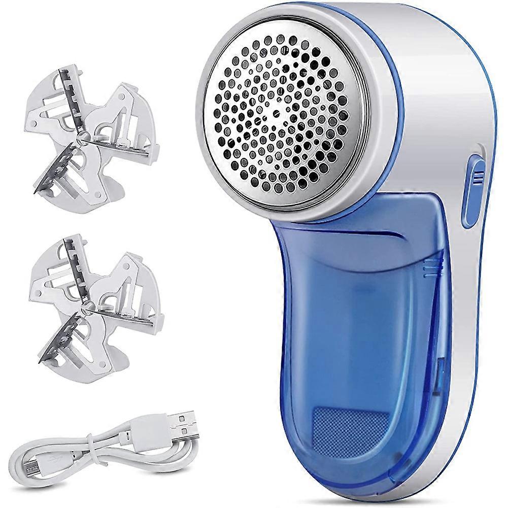 Electric Lint Remover Portable Clothes Shaver with 2 Replaceable Blades for Clothes Blanket Cushion Sofa Sweaters Carpet