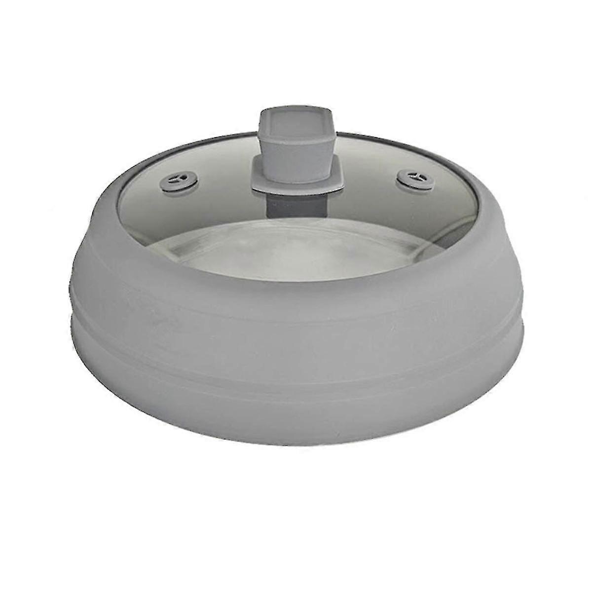 Stänkskydd för mikrovågsugn, glasmikrovågsskydd kompatibelt med mat, vikbart mikrovågstallriksskydd 23 cm