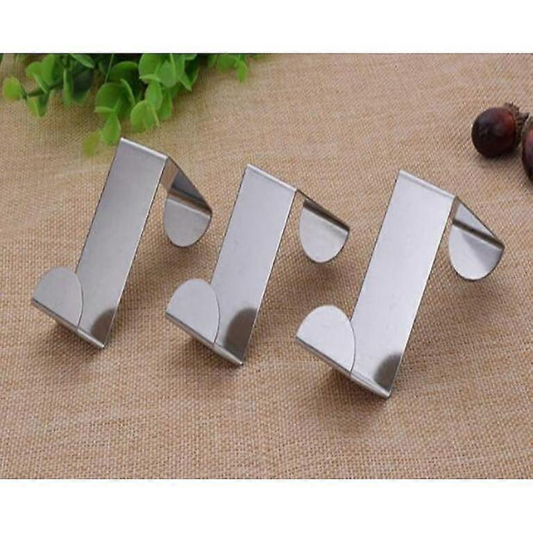 Stainless steel door hooks, reversible for standard doors and built-in wardrobes, up to 5 kg strawberry bear Electronics