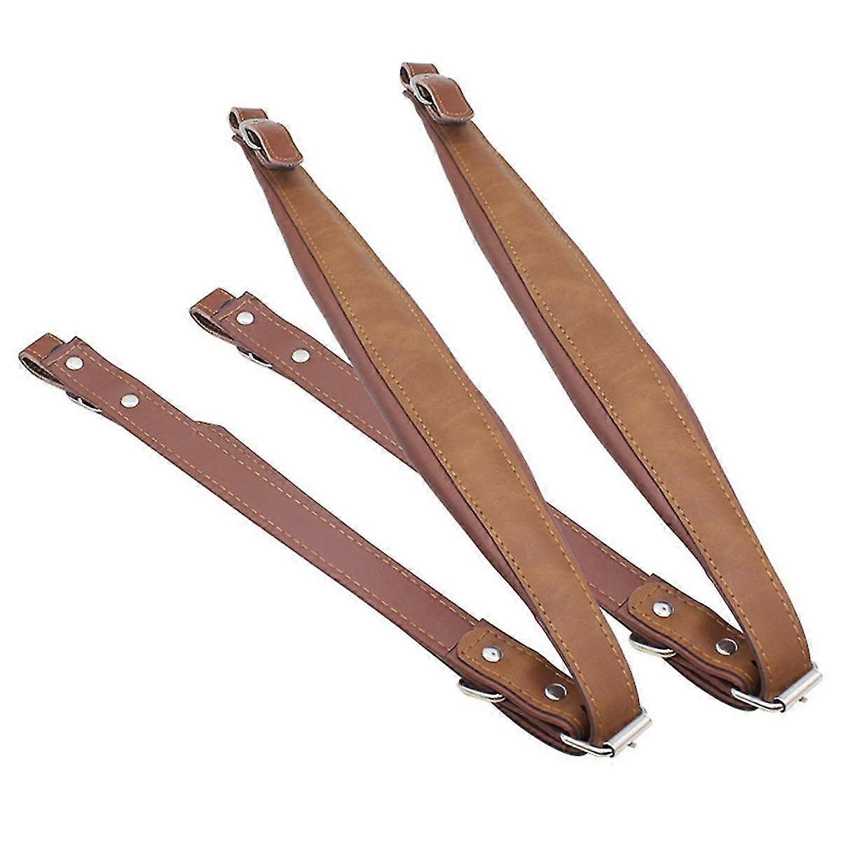 Accordion Strap Padded Bass Accordion PU Leather Shoulder Harness Straps Adjustable Belt for 16-120 Bass Accordion,Brown
