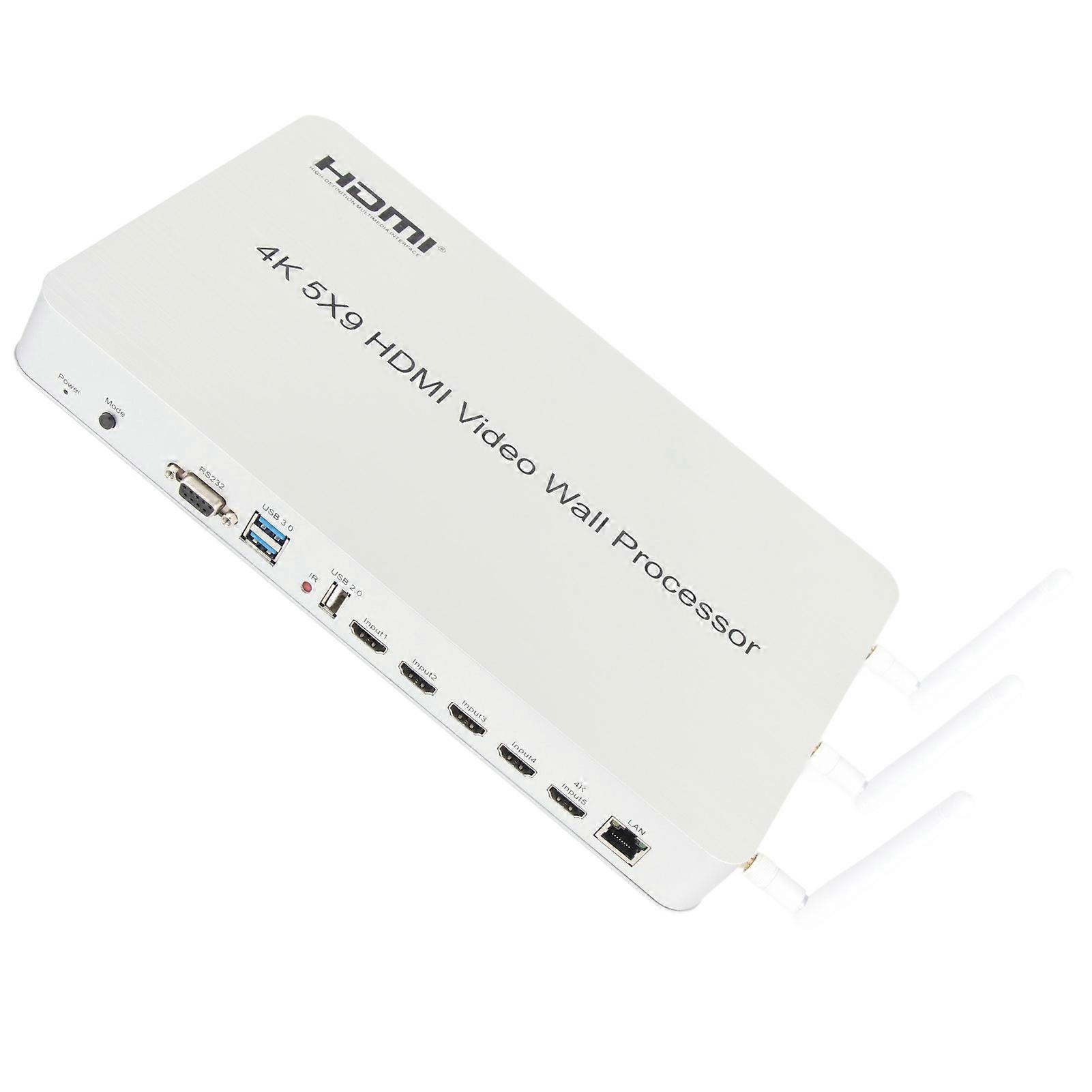 Video Wall Controller 4K 9 Channel Multi Splicing Modes HD Multimedia Interface Video Wall Splicer with Remote 100240V US Plug