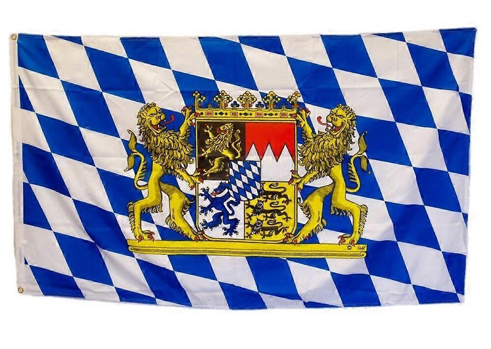 Bavaria Bavarian Lion Crest Royal Flag Woven Polyester