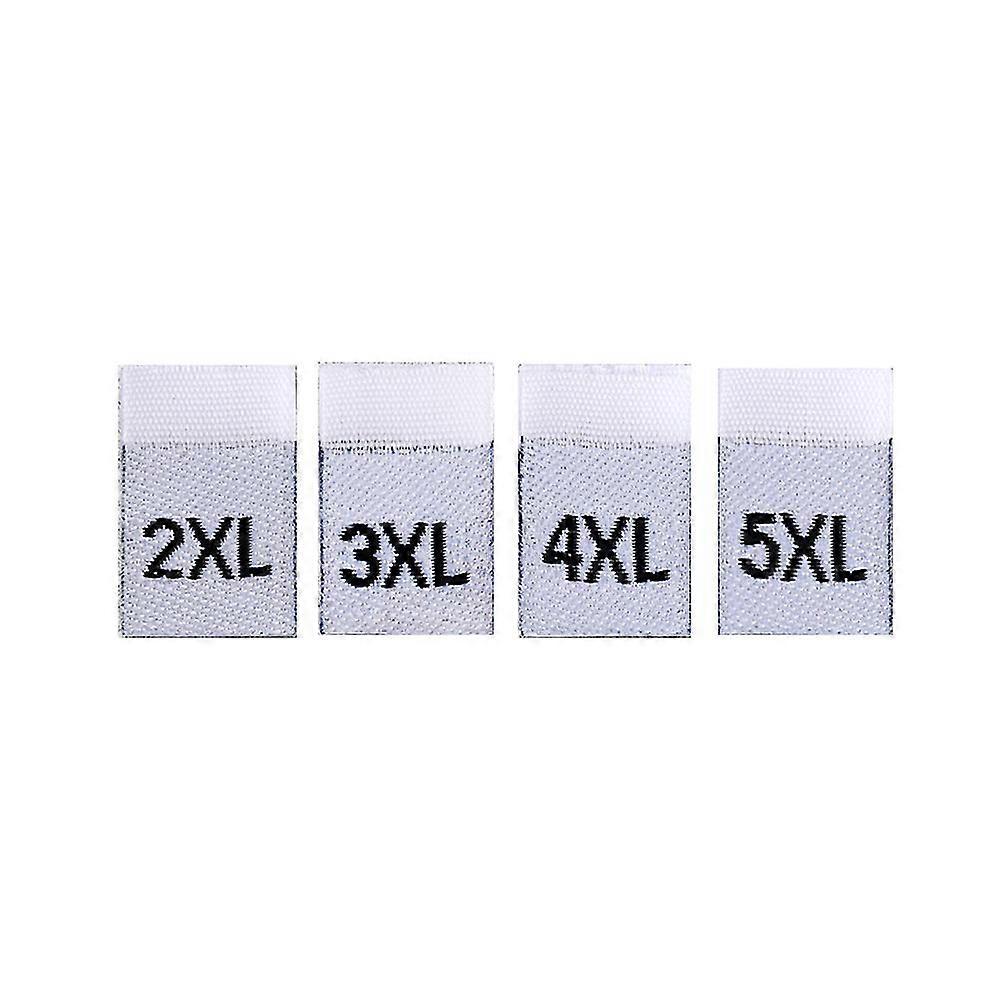 400pcs Clothes Size Labels Folded Cloth Labels General Woven Size Mark Practical Clothing Size Labels For Store Home Use White