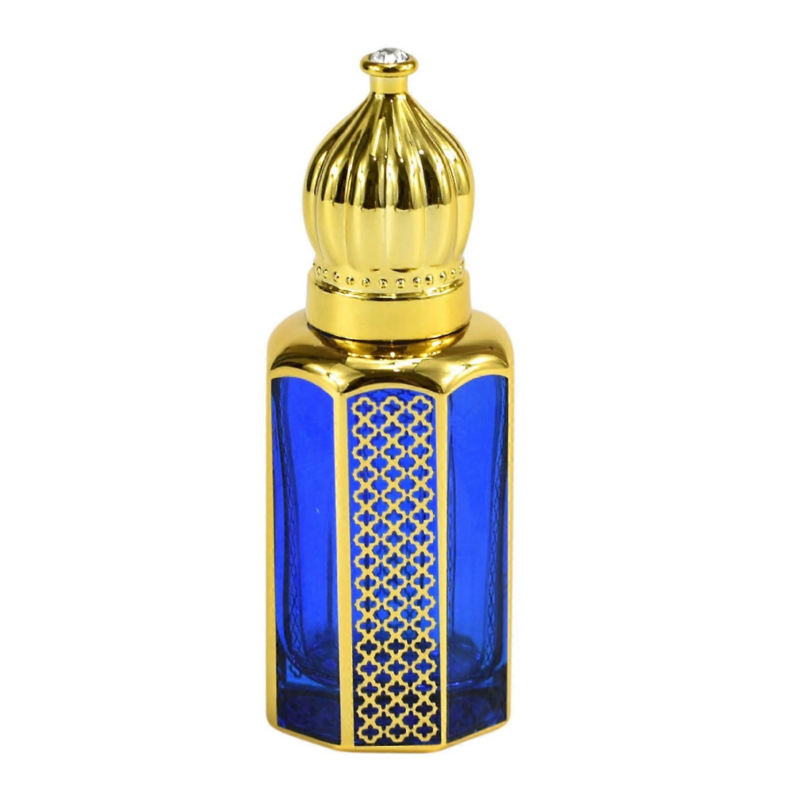 Mini Arabic Crystal Glass Roller Bottles Gold Refillable Essential Oil Roll On Dispenser Empty Sample Vials Container For Liquid Cosmetic