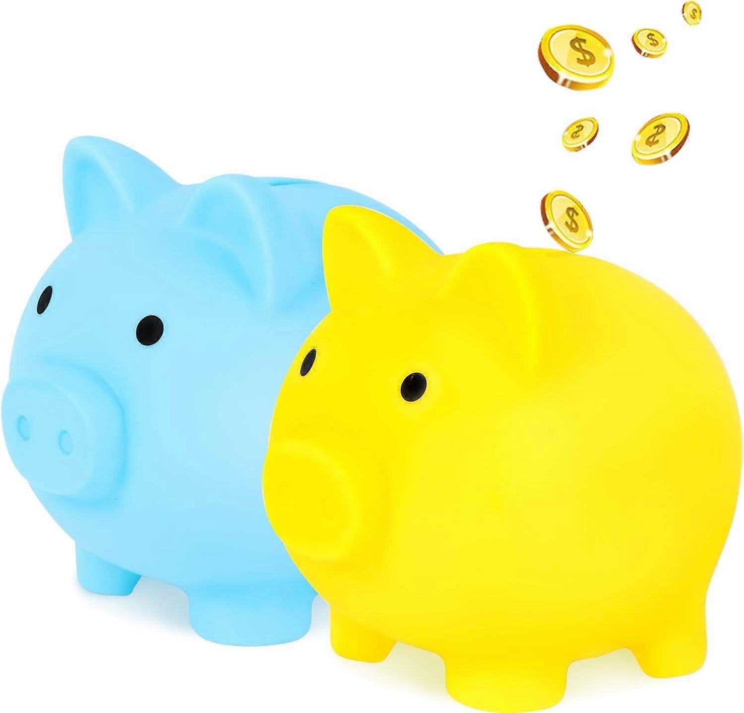 2025,2 יח 'בנק חזירון חמוד כסף חזיר פלסטיק חמוד בנק מבוגרים חזיר בנק חזיר קופסת כסף בנק מטבעות