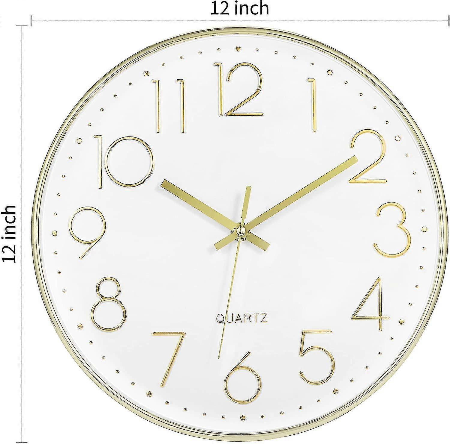 Nástenné hodiny 12-palcové tiché netikajúce nástenné hodiny z obchodu Centure