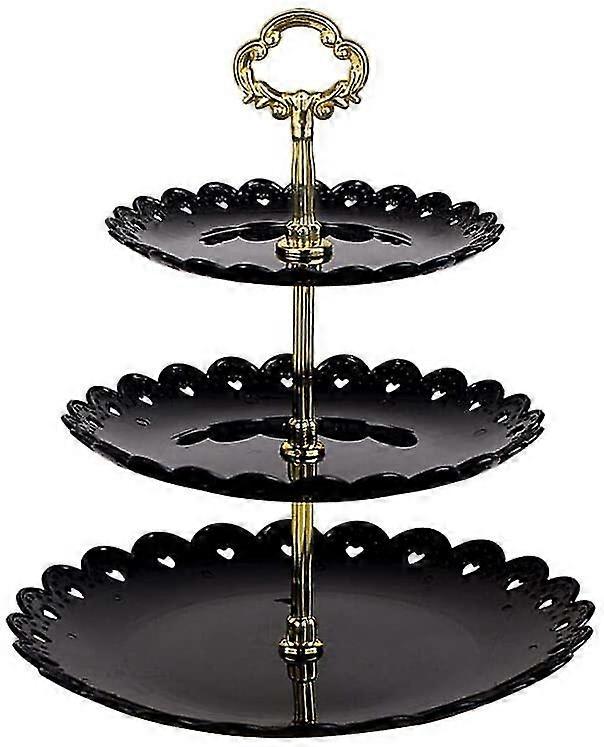 3-tier Cake Tray Cake Stand (black)