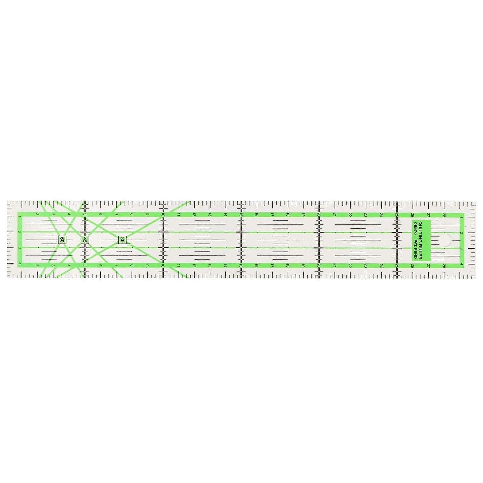 2 Pcs Quilting Ruler Acrylic Multifunctional Cloth Quilting Ruler Fabric Cutting Ruler for Home DIY Sewing
