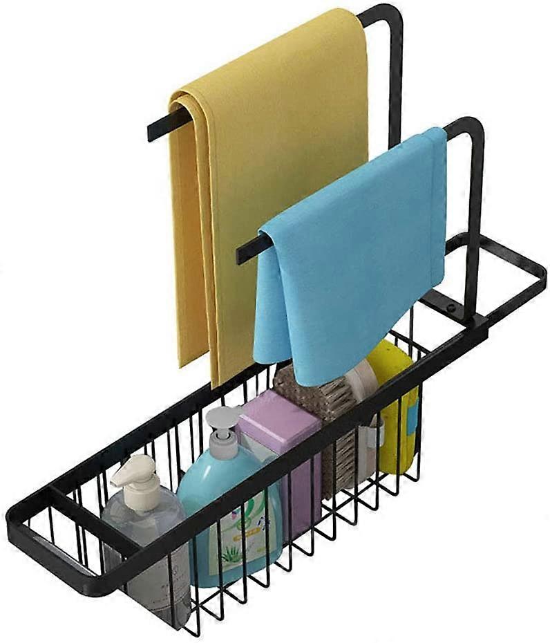 Kitchen Sponge Holder, Extendable Kitchen Sink Counter Dish Brush Sponge Supplies Stuff