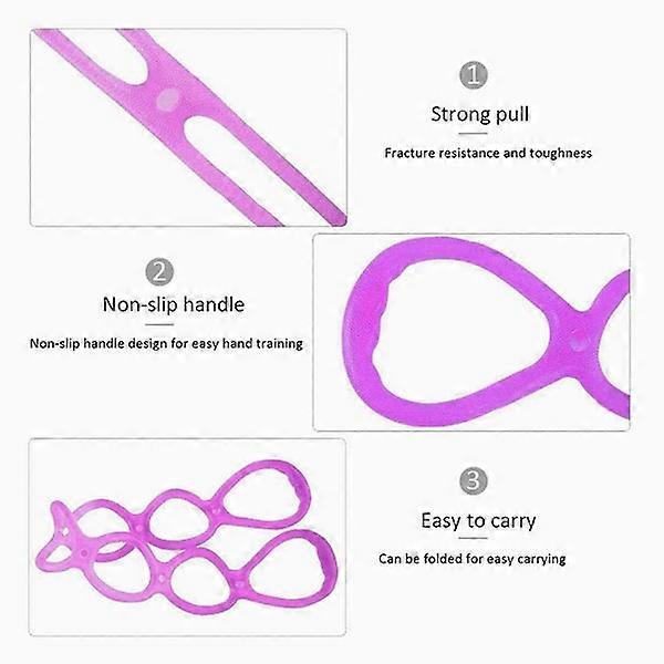Portable 7 Ring Stretch And Resistance Exercise Band, Back, Foot, Leg, Hand Stre
