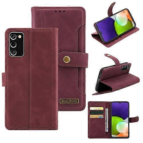 For Samsung Galaxy A03 Core Copper Buckle Leather Phone Case