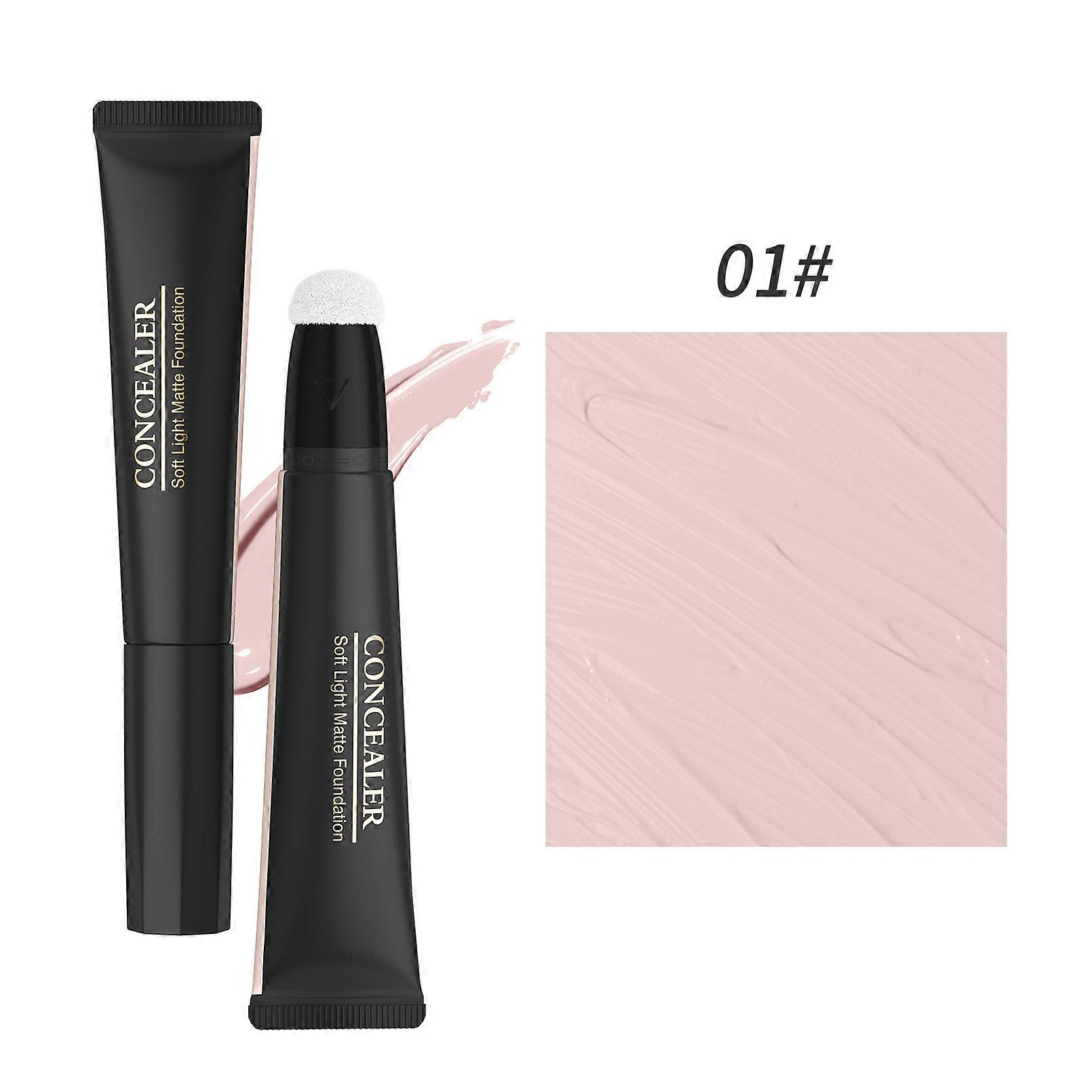 Silky Creamy Liquid-Foundation Waterproof Sweatproof Concealer with Sponge Head