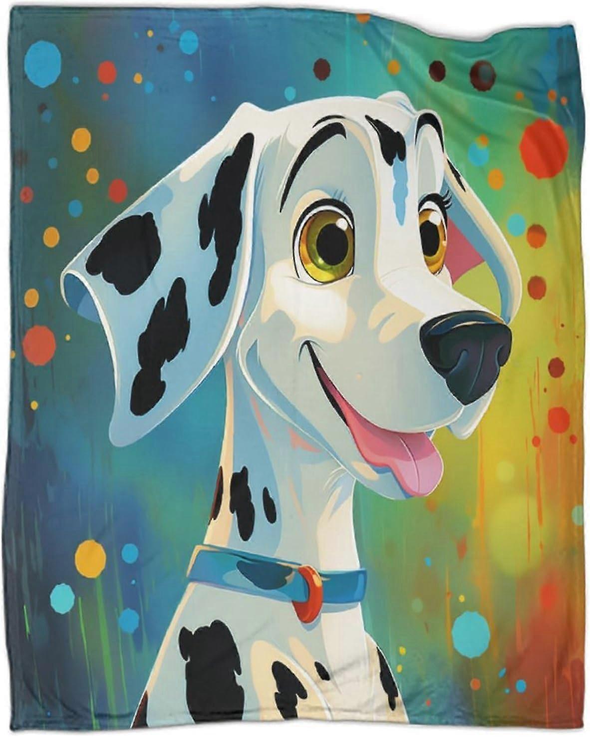 101 Dalmatiner kastar filt animerade filmer Lätt mysig handduk flanellfilt för sovrum vardagsrum Soffa Soffa Tryck Kasta filt-MYFX53