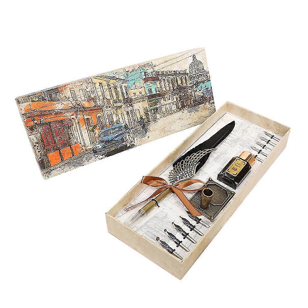 Pena Pen Escrita Antiga Caneta Caneta Vara/Garrafa de tinta/10 Pcs Pen Nib/Pen Nib Base