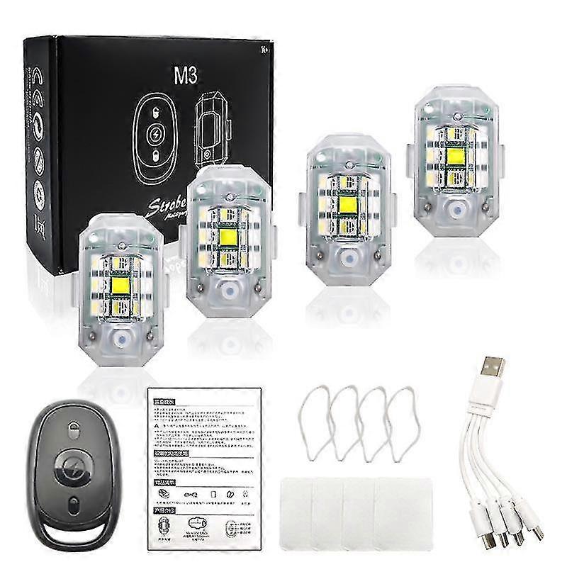 Rgb led-uri de aeronave stroboscop lumini motocicleta Lumini led-uri Flash Poziția fără fir lumina avion avion elicopter lumini de avertizare