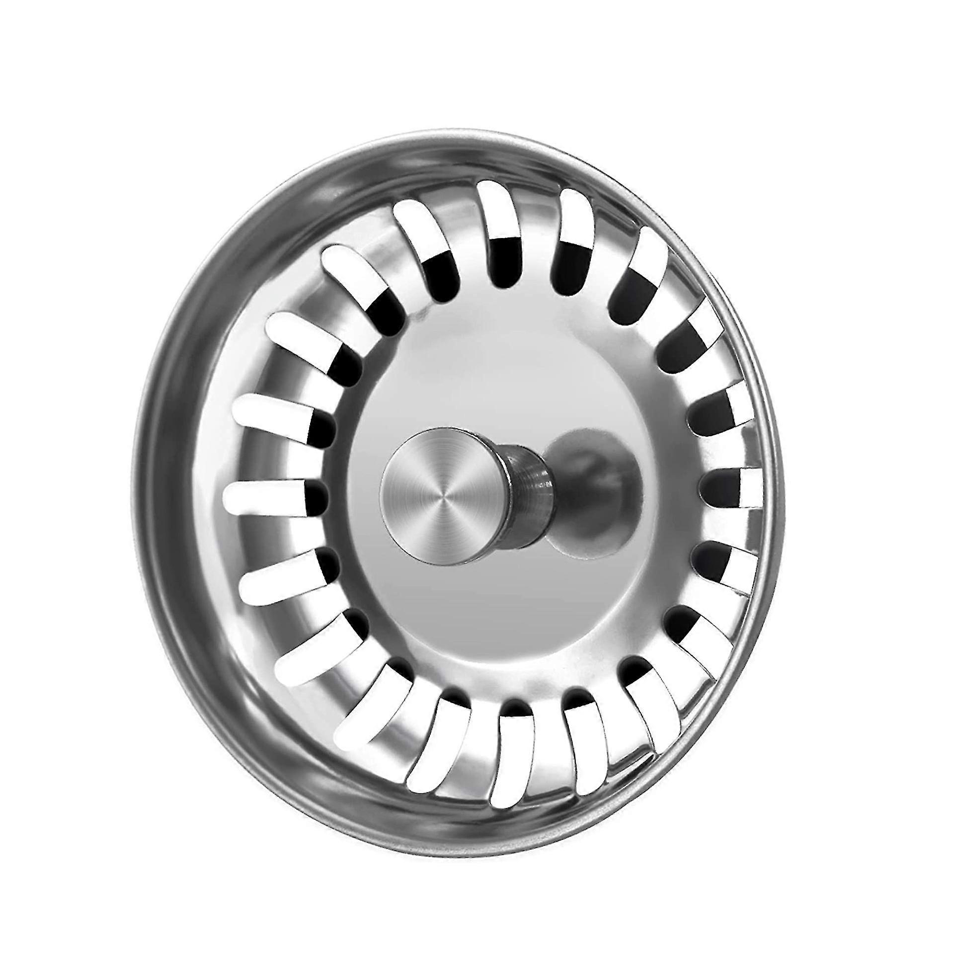 Sink Strainer Plug Kitchen Waste Stopperstainless Steel Sink Plug Basket (2pcs,silver)