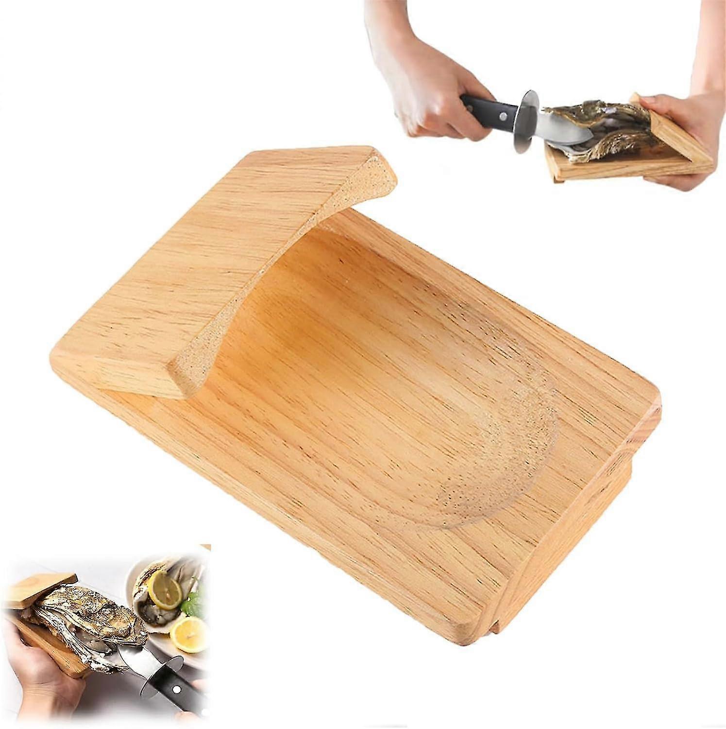 Σφιγκτήρας Oyster Shucking, Χειροφύλακας Σφιγκτήρας Ξύλου Θαλασσινών, Προστατευτικό Oyster Shucking, Ξύλινος κάτοχος στρειδιών, Εργαλεία Oyster Shucker