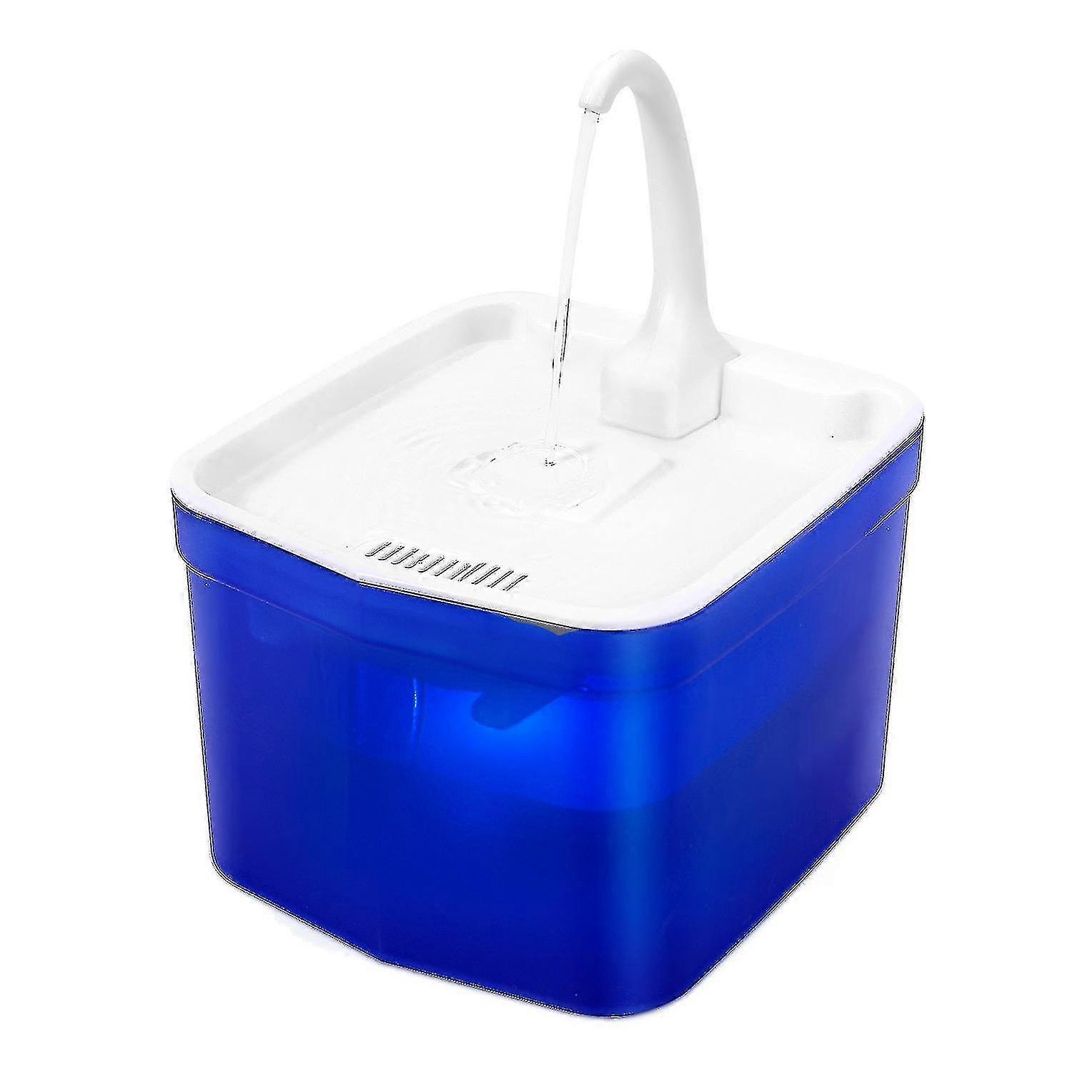 2l Automatic Cat Water Fountain With Faucet Blue