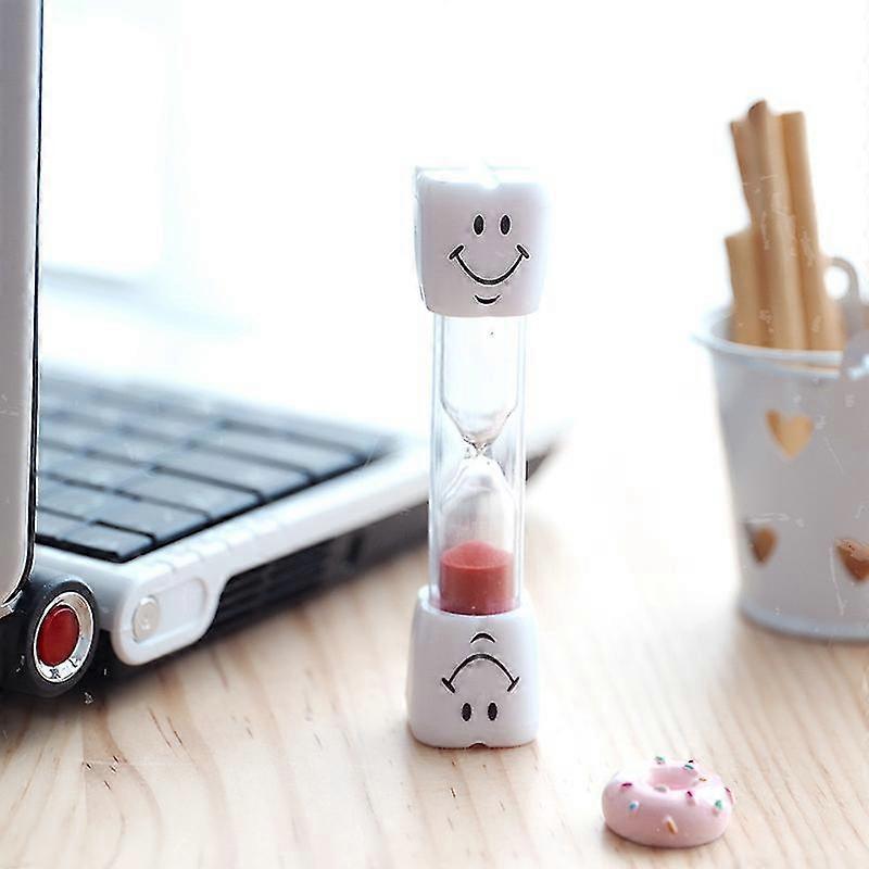 3pcs Red Brushing Timer, 3 Minute Dental Hourglass For Kids, Teeth Brushing Sand Timer