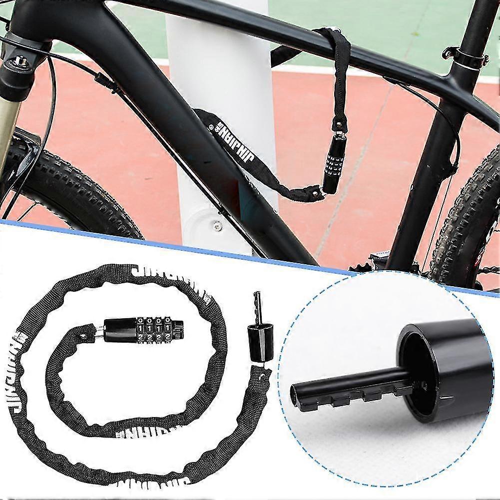 39.4in Bicycle Chain Lock , 4-Digit Dial Type, Bicycle Lock, Lightweight