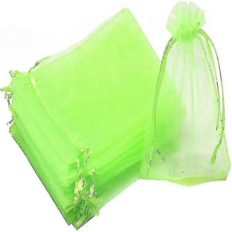 100pcs Bunch Protection Bag, Grape Fruit Organza Bag With Drawstring