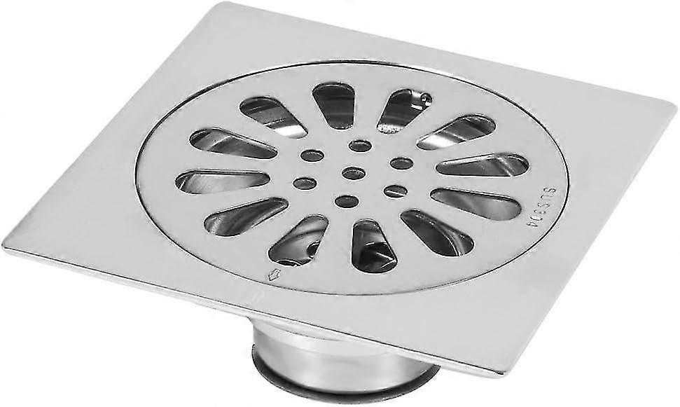 Gruby odpływ podłogowy ze stali nierdzewnej Antyzapachowy kwadratowy odpływ prysznicowy w łazience 100 * 100 mm (styl: # 3)