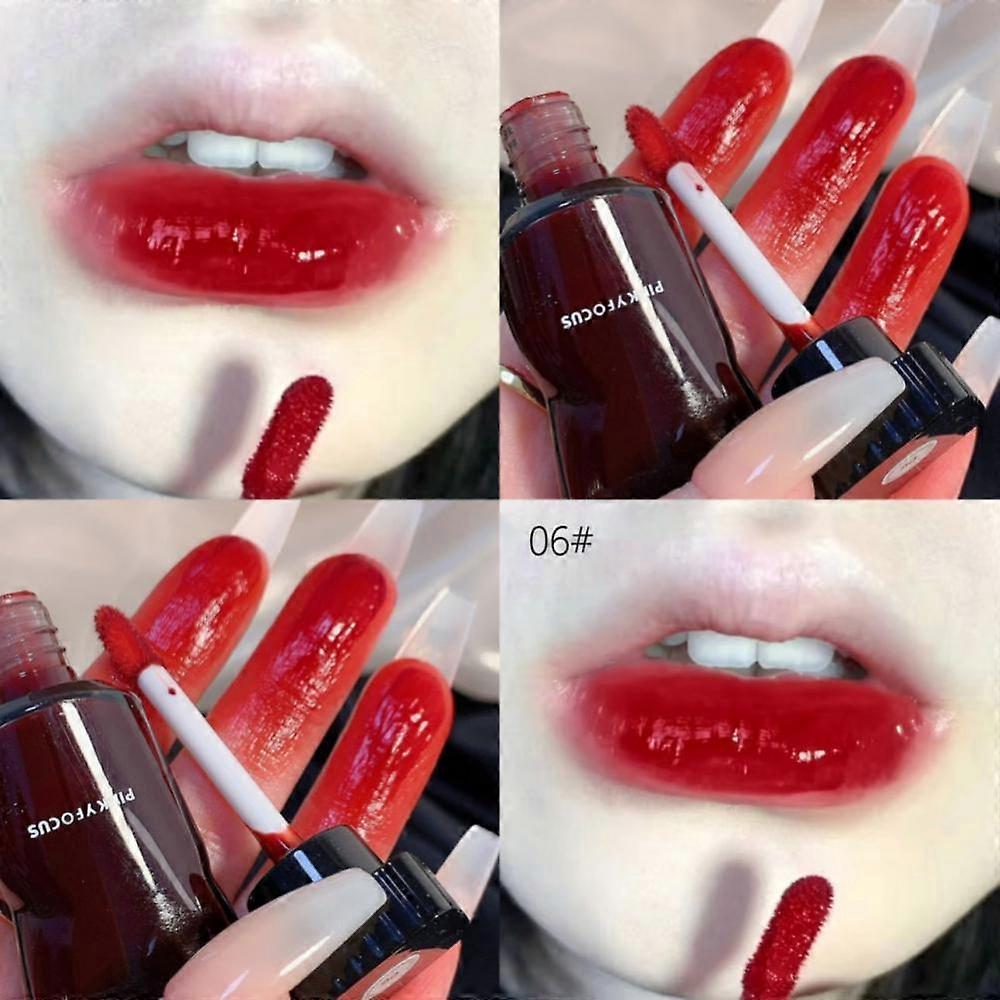 6 Colors Mirror Lip Glaze Long-lasting Hydration Non-stick Cup Does Not