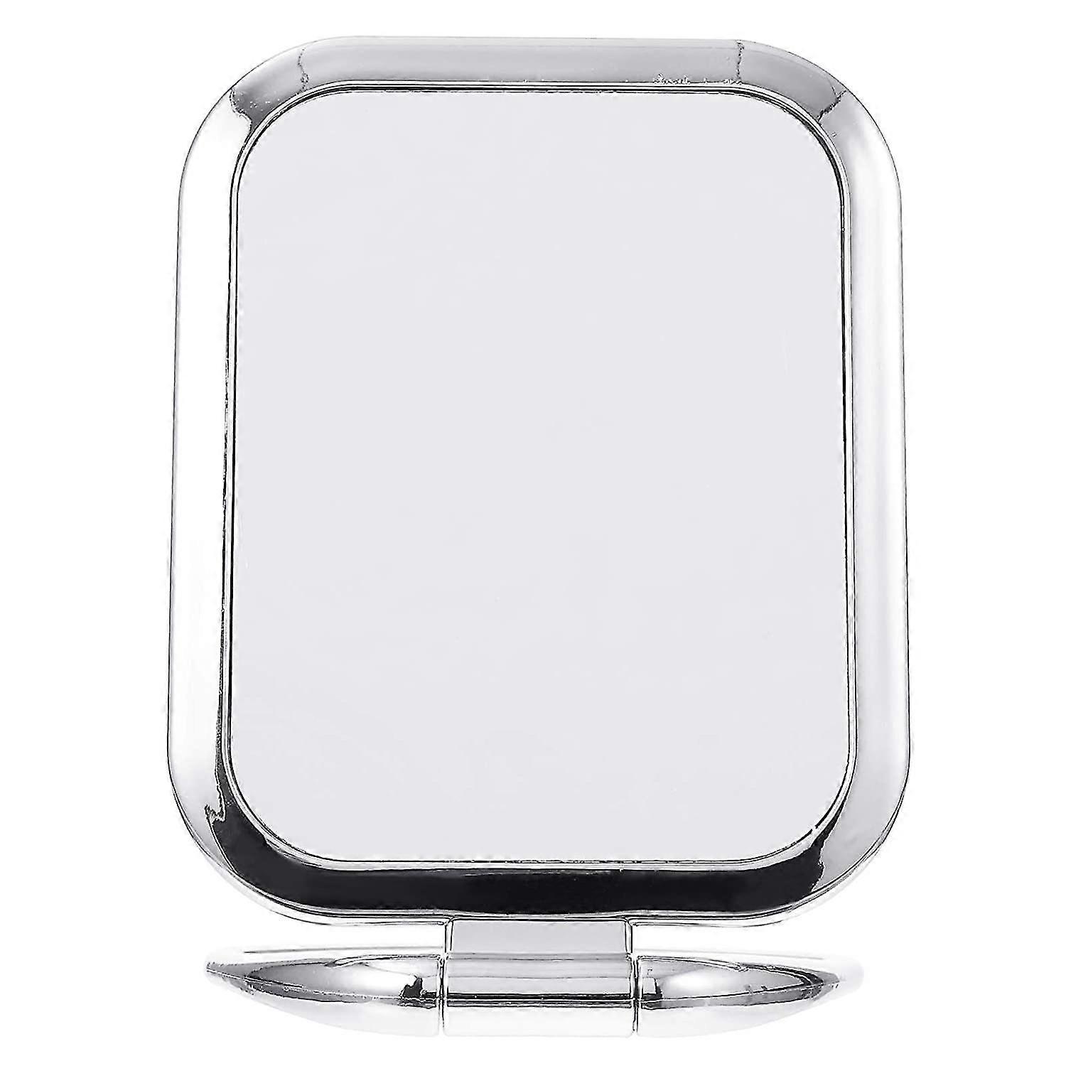 Double Sided Magnifying Makeup Mirror With Stand Silver