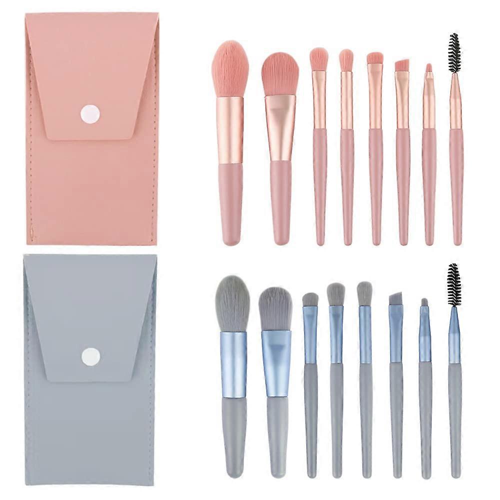 2 Set Premium Makeup Brushes Kits with PU Leather Bag