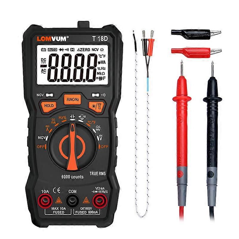 TRUE RMS Multimeter 6000 COUNTS High Precision Digital Multimeter NCV Smart Multimeter Auto Ranging AC/DC Flashlight