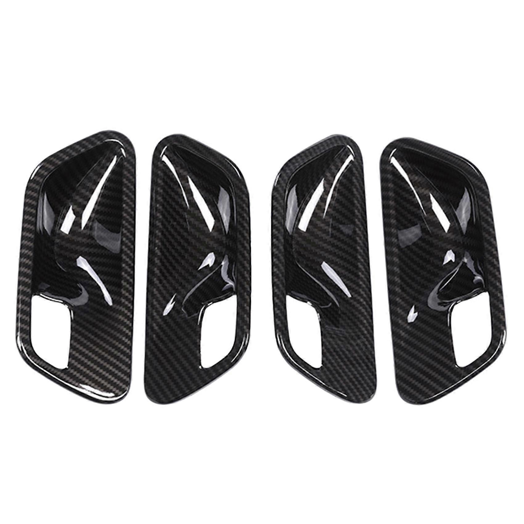 Carbon Fiber Look Car Door Handle Covers Trim for - 3 4 Serises F30 F34 3GT Interior Auto Accessori