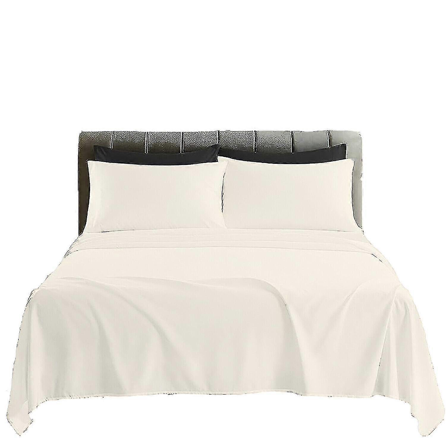 Flat Sheet Bed Sheets Poly Cotton Percale Single Double King Super King Size