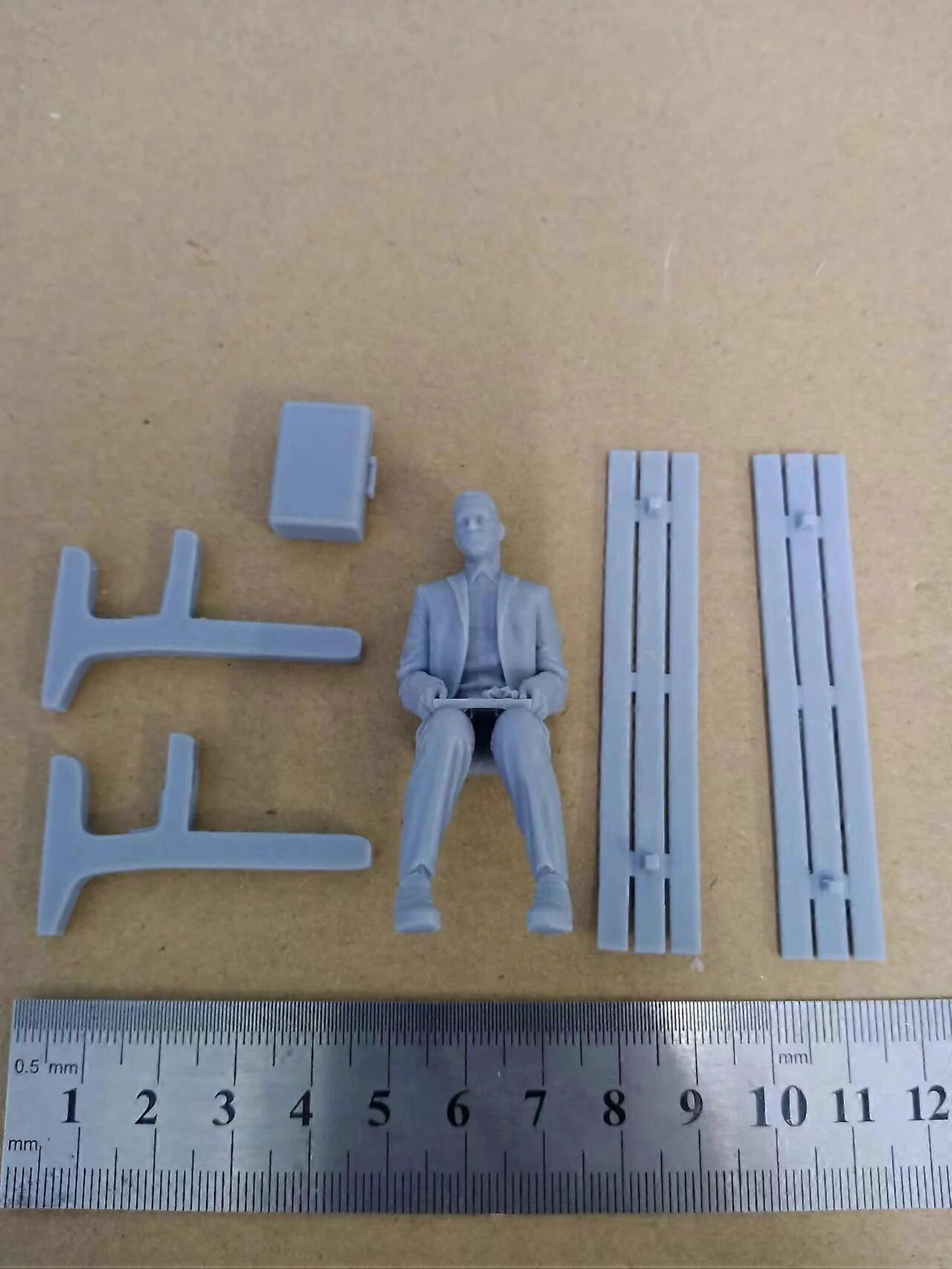 フォレストガンプ/一期一会 レジンフィギュア 1/24スケール 75mm組立モデルキット 組み立て済みジオラマ 未塗装 小像 おもちゃ