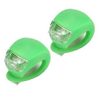 LED Bike Taillight  Front Rear Smart Warming Safety Torch Lamp - Green, 2 to 4CM