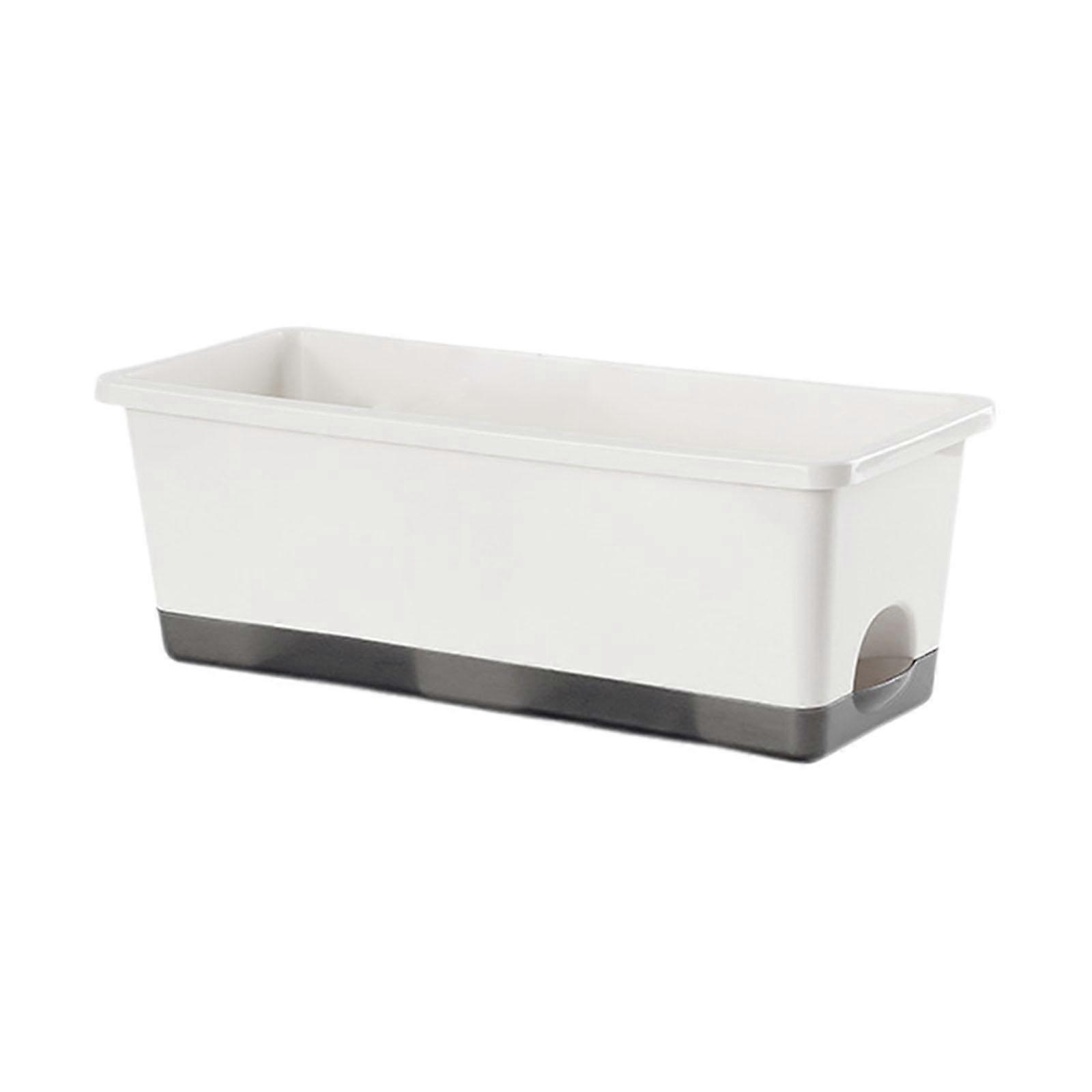Window Box Planter Unique Creative Windowsill Planter for Balcony Porch Home White 1pc