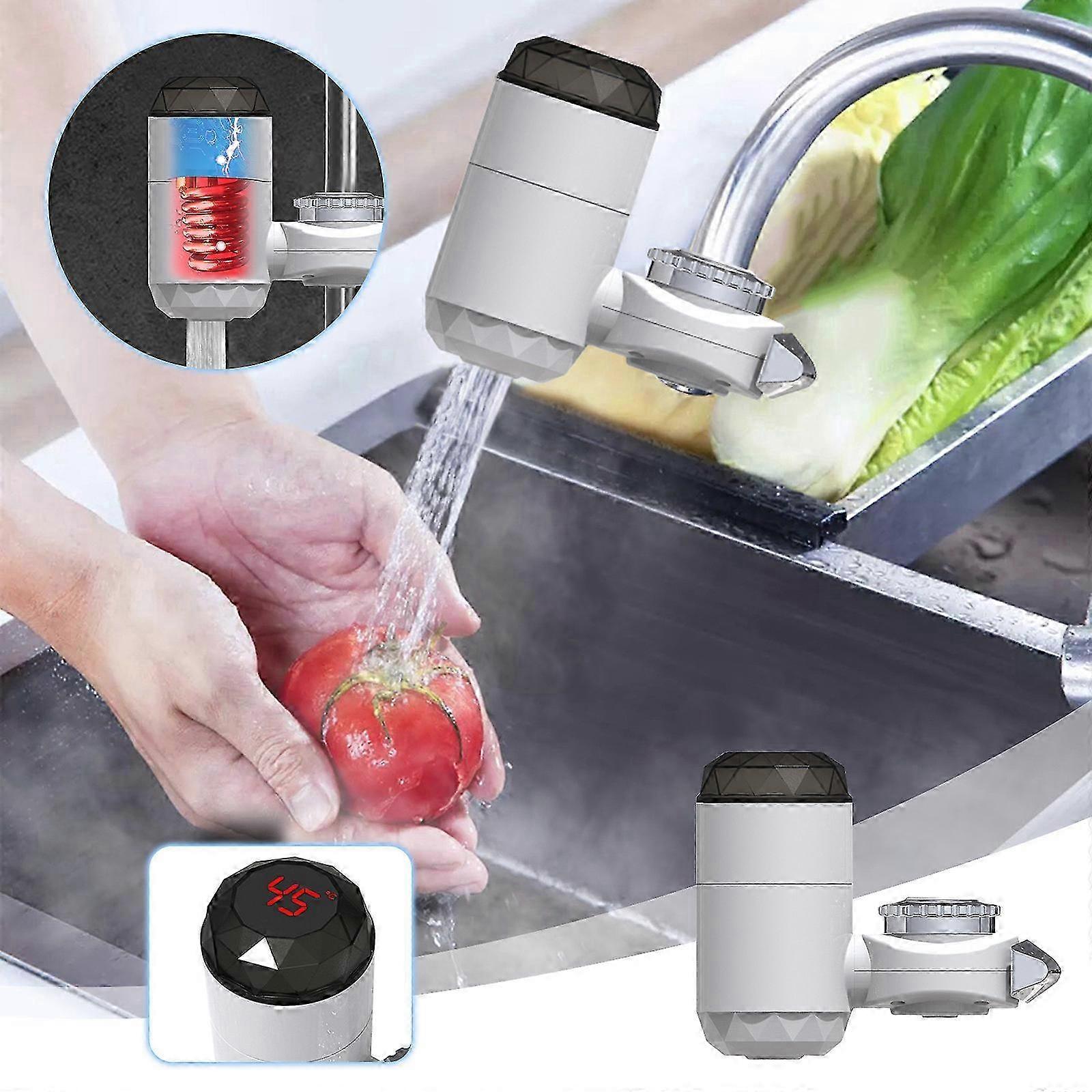 ברז מחמם מים חמים חשמלי מיידי ללא מיכל מטבח ברז מי ברז חימום מהיר עם תצוגת LED דיגיטלית