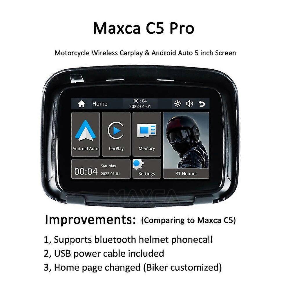 XPLAY C5 Pro Wasserdicht Wireless Android Auto Apple Carplay Bildschirm für Motorrad GPS Navigation Multimedia Player