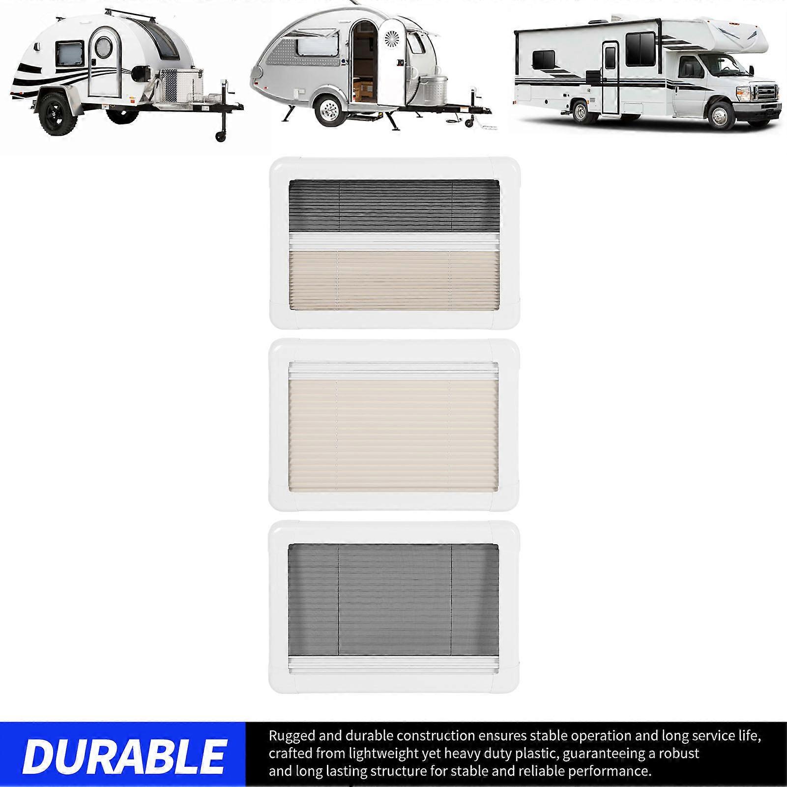 30 X 20in RV Pleated Blinds Privacy Protection Durable Structure for Camper Van Caravan Motorhome