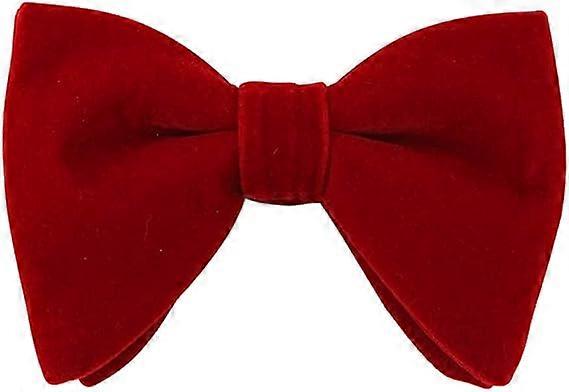 RougeNud papillon surdimensionn en velours pour homme, couleur unie, smoking formel pr-nou