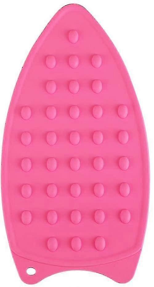 Silicone Iron Rest Pad, Multipurpose Hot Resistant Mat Portable Ironing Board For Home Travel(pink)