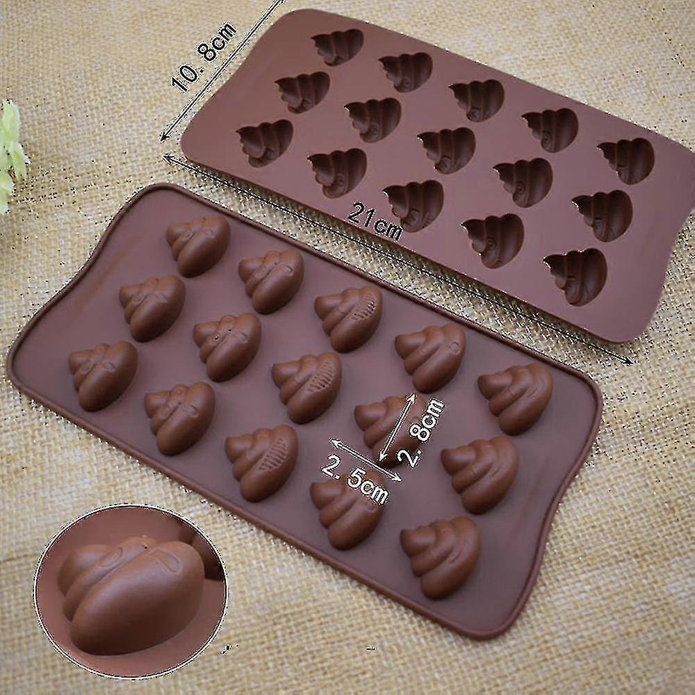 2pcs 15 Hole Stool Shaped Silicone Mold