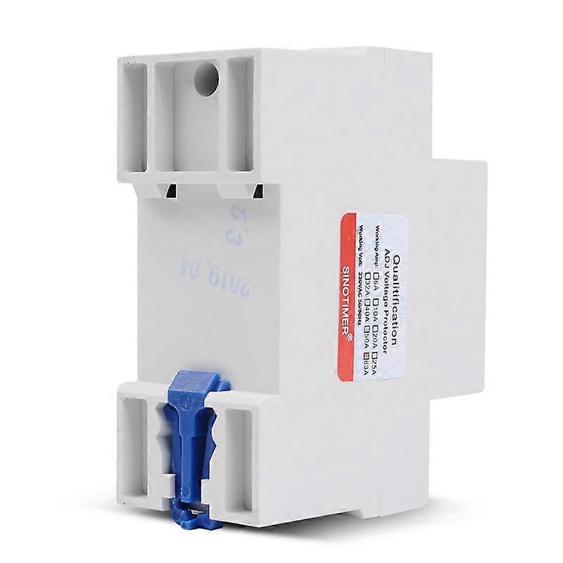 Home Usage Dual LED Display 63A Din Rail 230V Adjustable Voltage Surge Protector Relay with Limit Current Protection