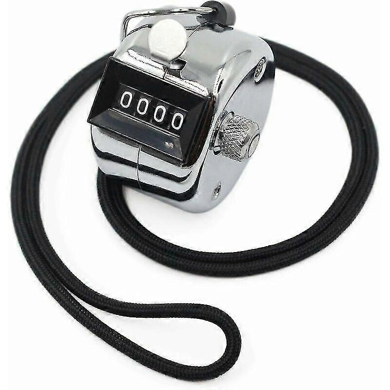 عداد يدوي - عداد ميكانيكي معدني - يناسب يد واحدة - بسلك نايلون