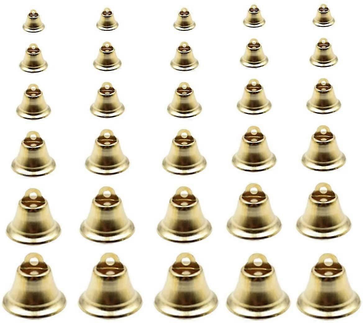100 Pcs Gold Tiny Bells Craft Mini Bells Christmas Tree Party Decorations