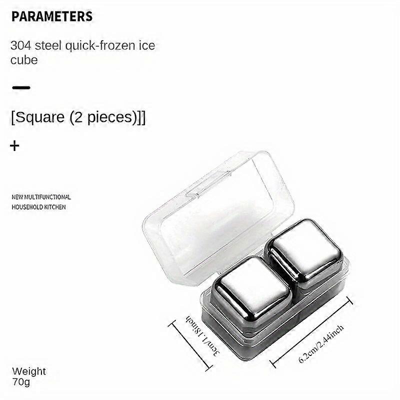 1/2/4pcs, Stainless Steel Ice Cube, Reusable Chilling Whiskey Stones, Whiskey Stones, Whiskey Chilling Rocks, Reusable Ice Cube For Drinking Beverage