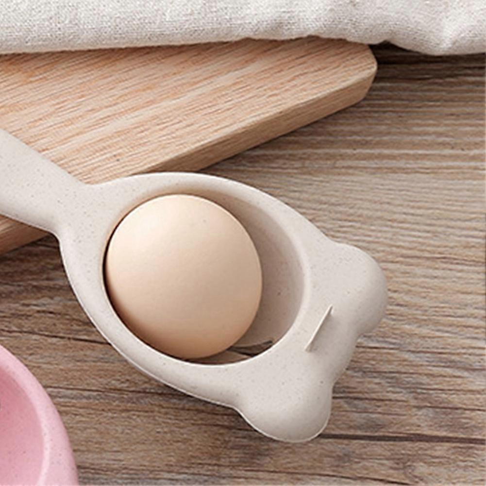 Egg Yolk White Separator Divider Sieve Kitchen Cooking Baking Tool - Wheat Straw(Beige)