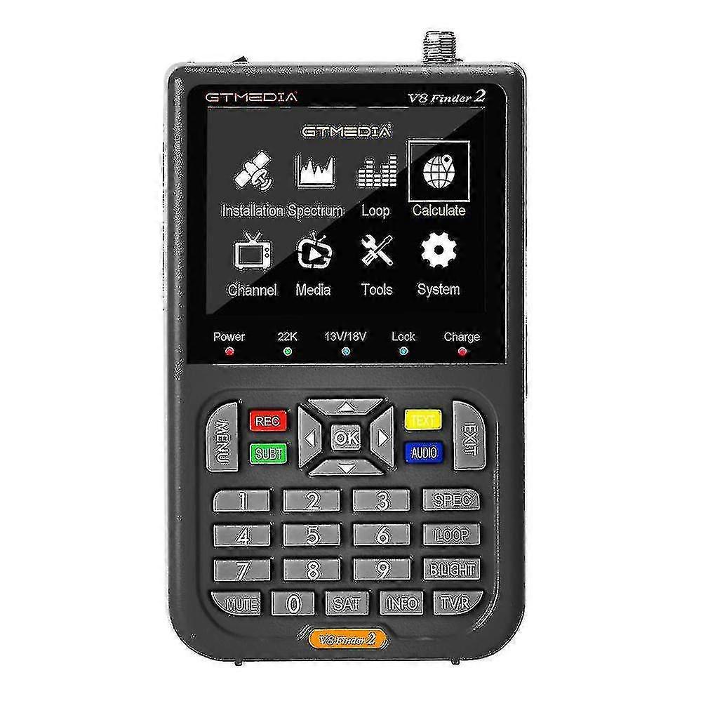 Gtmedia V8 Finder 2 Tv Signal Finder Meter Dvb-s/s2/s2x Signal Receiver 3.5-inch Lcd Dispaly H.264 Auto Calculate Angle 4000mah Battery