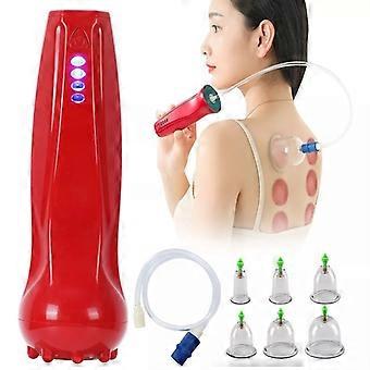 Ventouse électrique Masseur corporel USB Rechargeable Kit de grattage 4 engrenages 6 types de ventouses sous vide interne