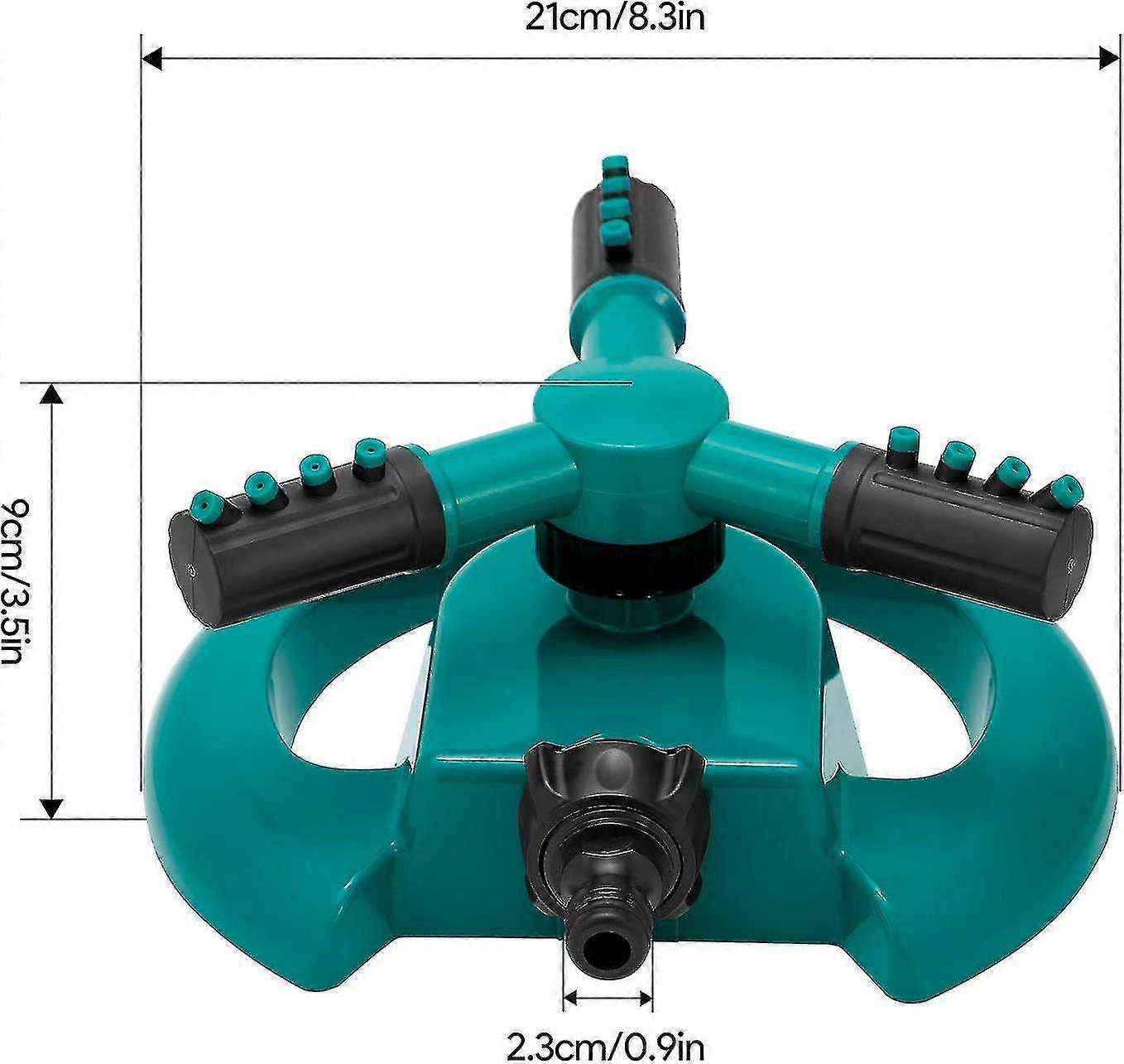 Wovuu Irrigatore Automatico Per Prato A 360° Con 36 Ugelli, Sistema Di Irrigazione Regolabile Per Giardino