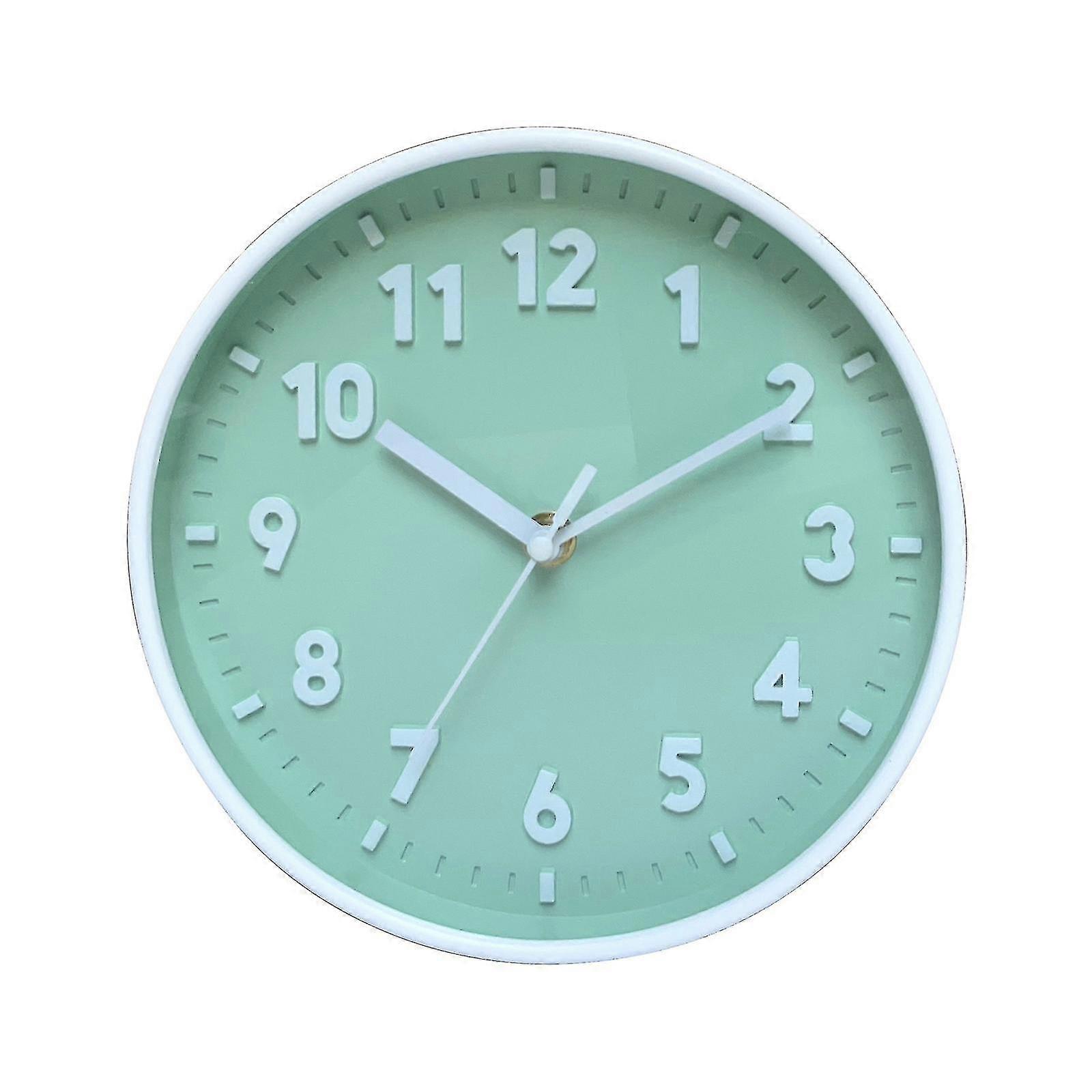 Modern Simple Wall Clock 8 Inch Candy Color Silent For Time Clocks Ornament A